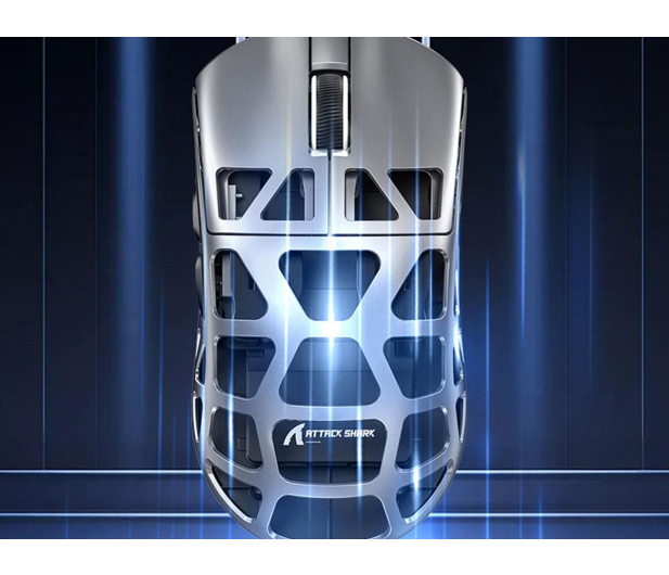 Attack Shark R3 Magnesium Alloy 8kHz/26kDPI PAW3395 srebrna - 1545126 - zdjęcie 5